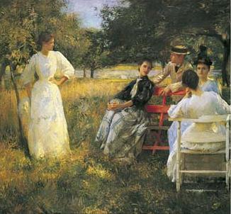 Edmund Charles Tarbell In the Orchard Germany oil painting art